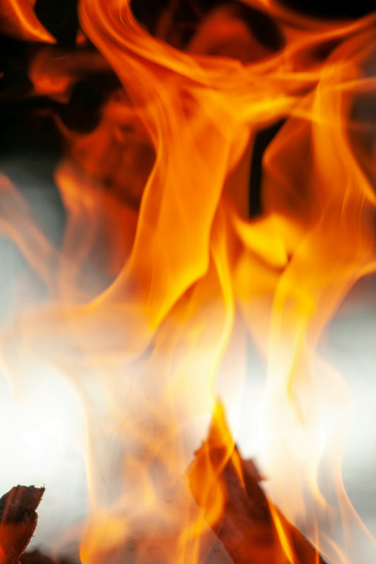 close-up of red flame