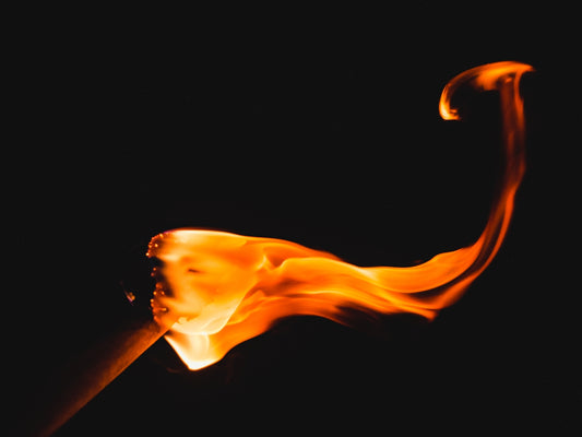 fire in the dark during night time