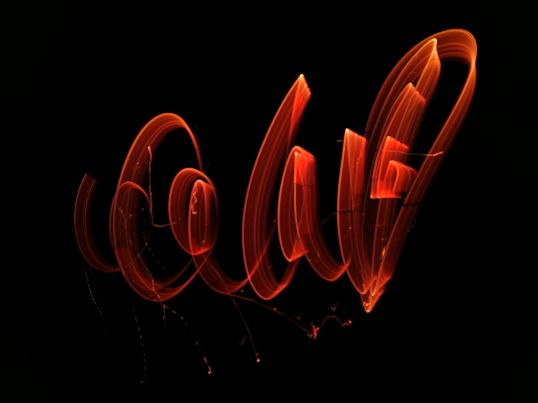 red light in black background
