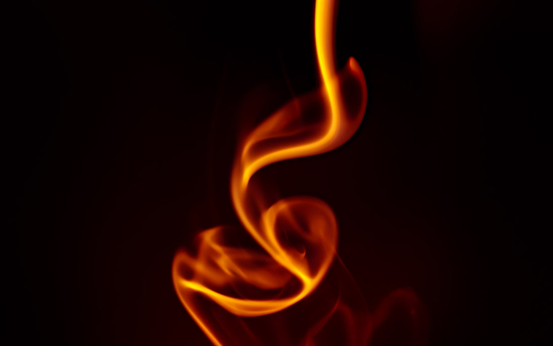 a flame of a fire