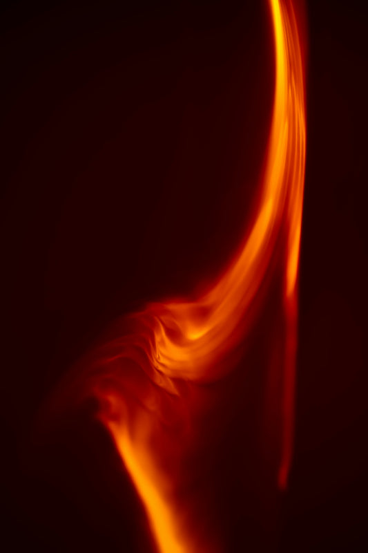 a close-up of a fire