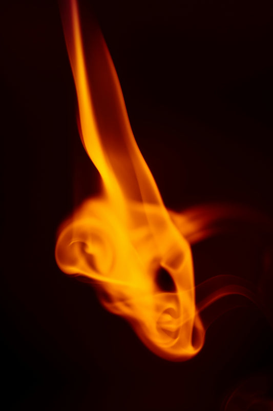 a close-up of a flame