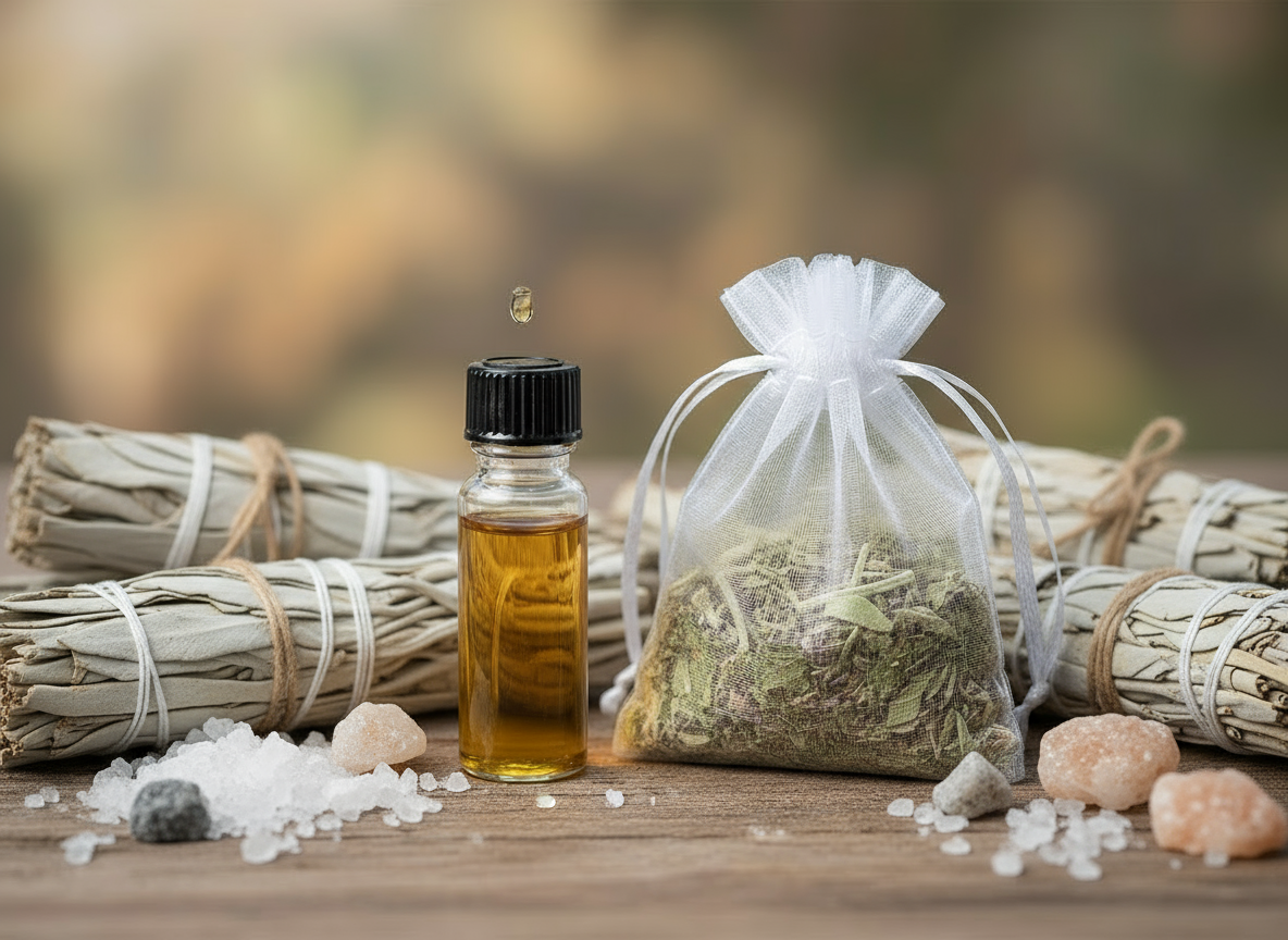 Sacred Evolution Collection | ECHO FLAME Anointing Oil & Dream Altar Satchel